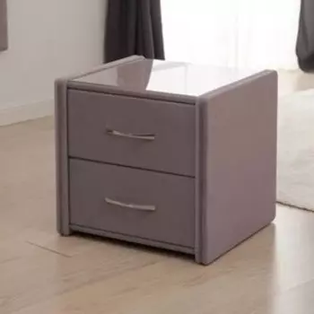 Тумба широкая «Алеро», 505 × 470 × 475 мм, 2 ящика, стекло, велюр, цвет st velvet 20