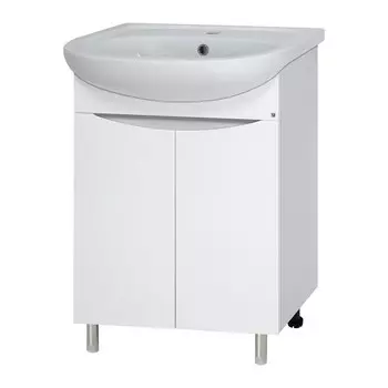 Тумба Смайл - 60 прямая с раковиной Эллада 60