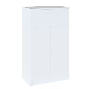 Тумба в прихожую «ТП - 12», 1 ящик, 3 полки, 6003601048 мм, цвет белый