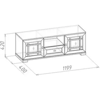 Тумба ТВ Sherlock 3, 1199 400 420 мм, цвет орех шоколадный