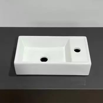 Тумба-умывальник Comforty «Асти-40», бетон светлый с раковиной, 9140