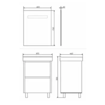 Тумба-умывальник COMFORTY «Дублин-60» белый глянец с раковиной COMFORTY 8056