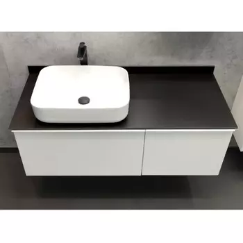 Тумба-умывальник Comforty «Милан-120», белый глянец со столешницей, с раковиной T-Y9378