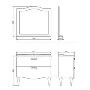 Тумба-умывальник COMFORTY «Монако-100», белый глянец с раковиной COMFORTY 3310