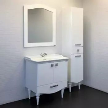 Тумба-умывальник COMFORTY «Монако-80-2» цвет белая, с раковиной 50180