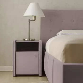 Тумба узкая с дверцей «Алеро», 410 × 435 × 515 мм, ручка-кнопка, велюр, цвет st velvet 20