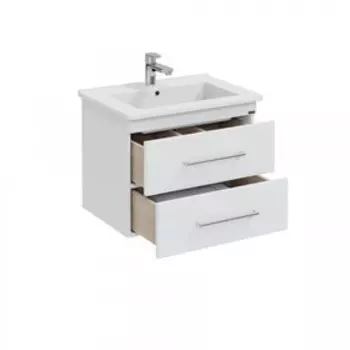 Тумба "Вегас 65" 2 ящика, подвес с раковиной "Оскар 65"