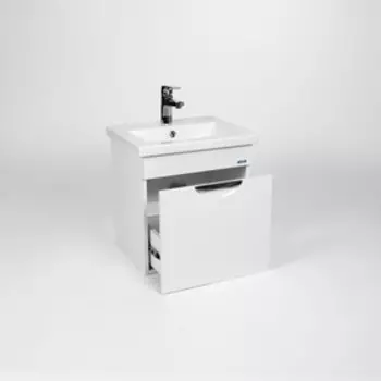 Тумба VIANT «Барселона 50» подвесная, 1 ящик 380х460х500 мм, с раковиной COMO 50