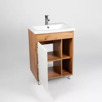 Тумба VIANT «Бостон» 1 створка, 380х460х820 мм, с раковиной COMO 50