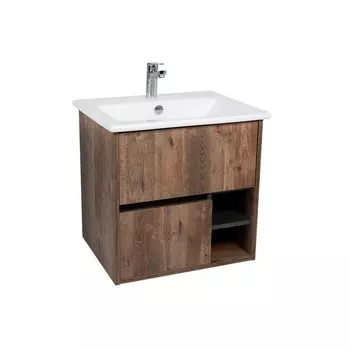 Тумба VIANT «Люксембург» 2 ящика, 446х556х560 мм, подвесная, цвет дерево, с рак. Элина 60