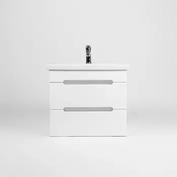 Тумба VIANT «Марсель» 2 ящика, подвесная, 425х760x500 мм, с раковиной COMO 80