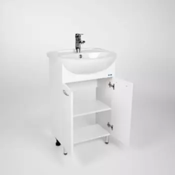 Тумба VIANT «Прага 55» 2 створки, 300х485х820 мм, с раковиной ERICA 55