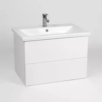 Тумба VIANT «София» 2 ящика, подвесная, 425х760х500 мм, белая, с раковиной COMO 80