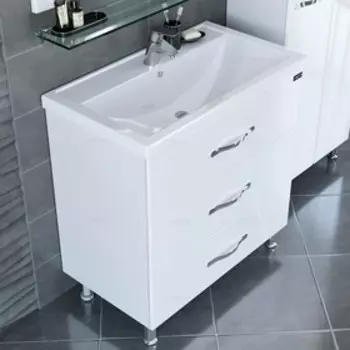 Тумба "Виктория 80" напольная с раковиной "Фостер 80"