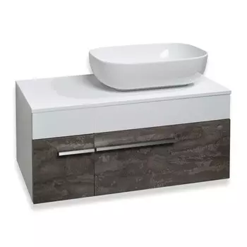 Тумба "Вудлайн 85" подвесная, камень с раковиной "CUATRO" 49 х 39, 45 х 85 х 55 см