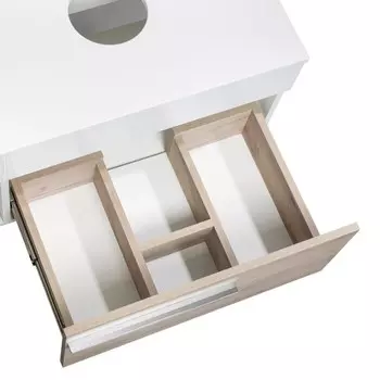 Тумба "Вудлайн 85" подвесная, крафтовый дуб с раковиной "OVALE 50" 45 х 85 х 49 см