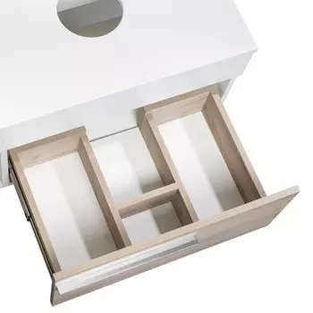 Тумба "Вудлайн 85" подвесная, крафтовый дуб с раковиной "TERZO 60" 45 х 85 х 53 см