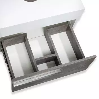 Тумба "Вудлайн 85" подвесная, железный камень с раковиной "TERZO 60" 45 х 85 х 53 см