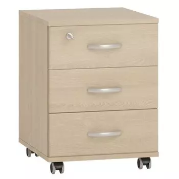 Тумба выкатная, 3 ящика, 454482562 мм, цвет дуб сонома