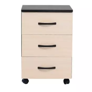 Тумба выкатная на 3 ящика, 400х400х600, Венге/Дуб молочный