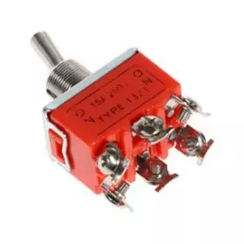 Тумблер, 250 В, 15 А, ON-ON, 6c