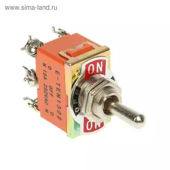 Тумблер REXANT KN-203, 15А (6c), 250 В, ON-OFF-ON, двухполюсный