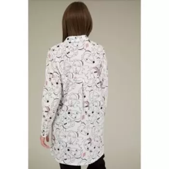 Туника-рубашка женская, размер 50, цвет белый