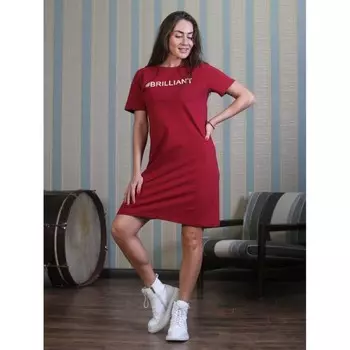 Туника женская BRILLIANT, размер 54, цвет бордовый