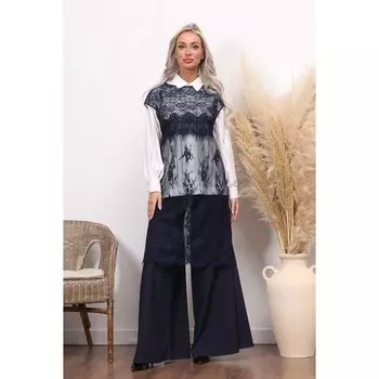 Туника женская, размер 44, цвет синий