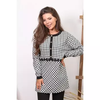 Туника женская, размер 48, цвет зелёный