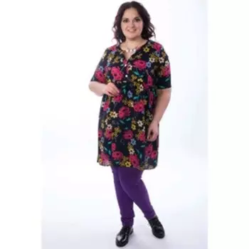 Туника женская, размер 52, цвет синий