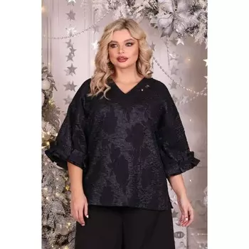 Туника женская, размер 56, цвет чёрный