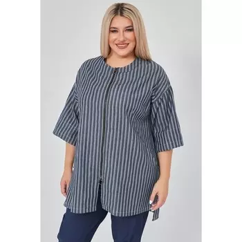 Туника женская, размер 60, цвет тёмно-синий