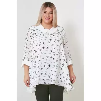 Туника женская, размер 64, цвет белый