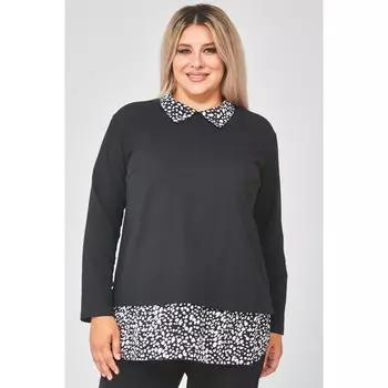 Туника женская, размер 64, цвет чёрный