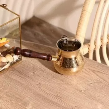 Турка «Цветочный орнамент», 360 мл, латунь