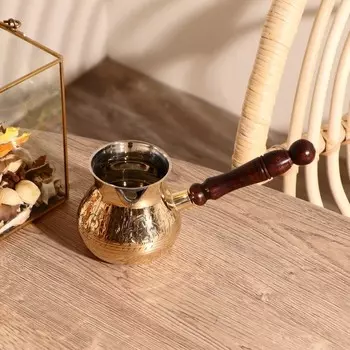 Турка «Цветочный орнамент», 360 мл, латунь