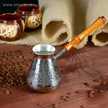 Турка для кофе медная «Роза», 0.5 л