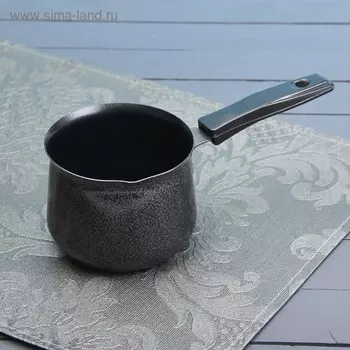 Турка «Мортен», 500 мл, 209.57.5 см, пластиковая ручка, антипригарное покрытие, чёрная