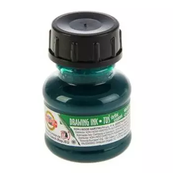 Тушь для письма и рисования 20 мл, Koh-I-Noor 1417, зелёная