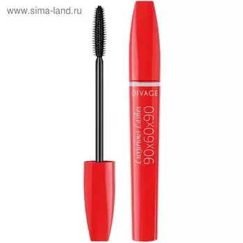 Тушь для ресниц Divage 90x60x90 Luxurious Lashes № 01 объем и длина, черная, 10 мл