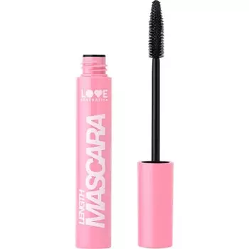 Тушь для ресниц Love Generation Length Mascara, силиконовая щёточка, тон 01 чёрный, 9 мл