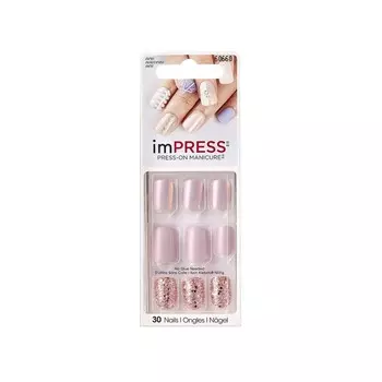Твердый лак Kiss Broadway Impress Manicure BIPD280 «Элегантный нюд», длина короткая