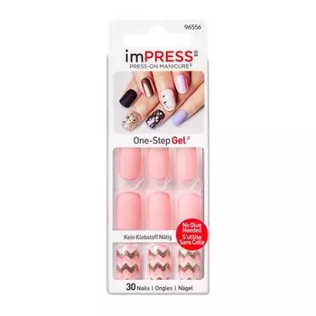 Твердый лак Kiss imPRESS Manicure Accents BIPN014 «Розовый мусс», длина короткая