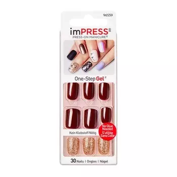 Твердый лак Kiss imPRESS Manicure Accents BIPN017 «Бургундский виноградник», длина короткая 976470
