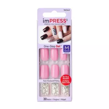 Твердый лак Kiss imPRESS Manicure Accents BIPNМ012 «Барби», длина средняя