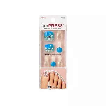 Твердый лак Kiss imPRESS Toe Nails BIPT024 «Лазурный берег»
