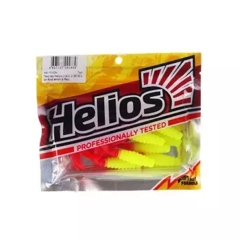 Твистер Helios Credo Acid lemon & Red, 6 см, 7 шт. (HS-10-029)