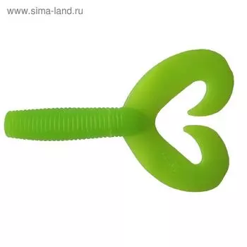 Твистер Helios Credo Double Tail Lime, 7.5 см, 7 шт. (HS-12-008)
