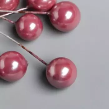 Тычинки для цветов "Шарик перламутр фиолетовый" d=1,2 см 6х1,2х1,2 см